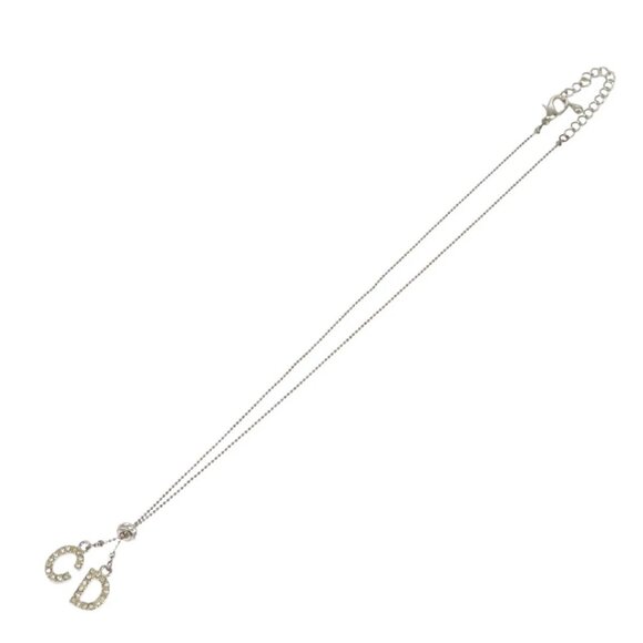 Christian Dior Necklace metal Silver tone Auth - Picture 2 of 16